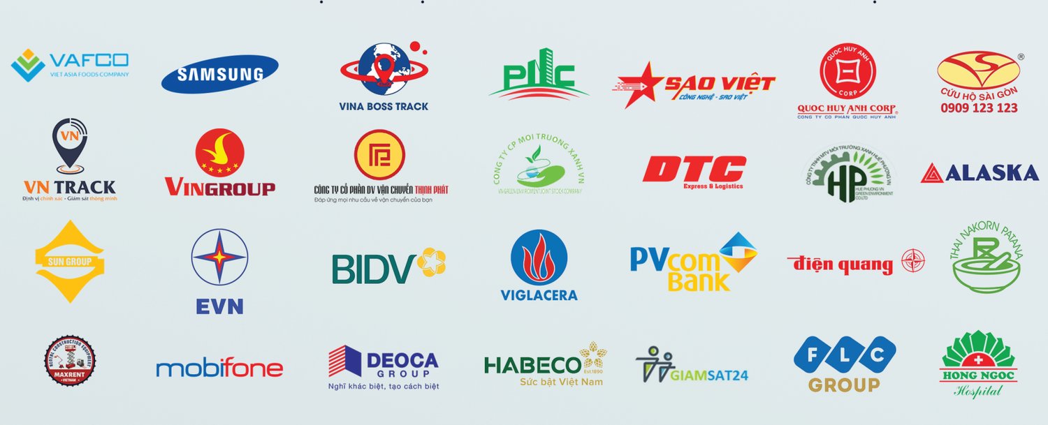 Vingroup, Samsung, EVN, BIDV, Mobifone, Đèo Cả, PVcomBank, Habeco, FLC, Điện Quang, Alaska và nhiều thương hiệu lớn