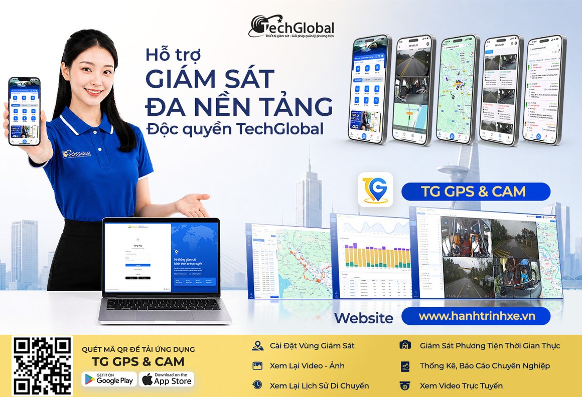 Nền tảng giám sát đa nền tảng TechGlobal – web và app TG GPS & CAM